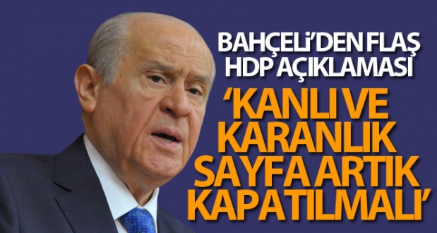Bahçeli'den Flaş HDP Açıklaması